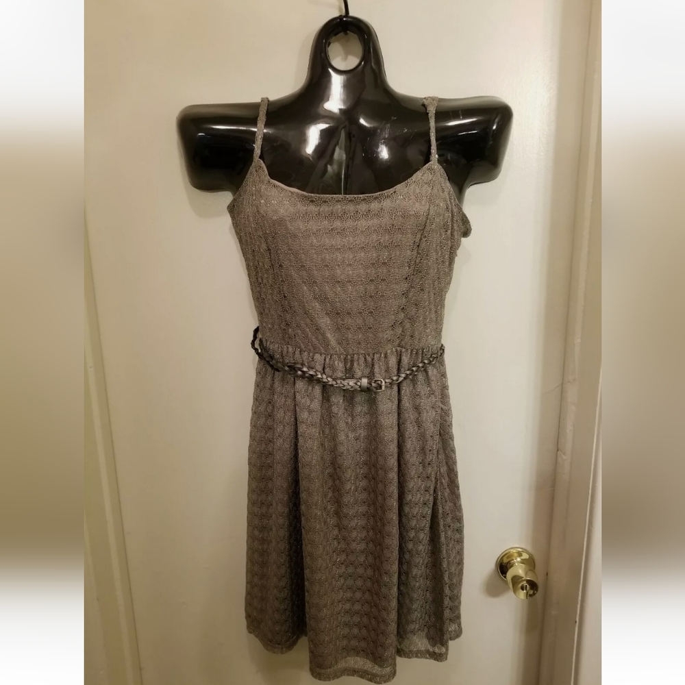 Maurices Studio Y Gray Belted Dress